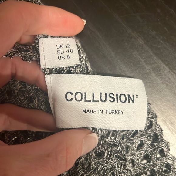 COLLUSION Knitted Hole Long Sleeve Top - Picture 2 of 5